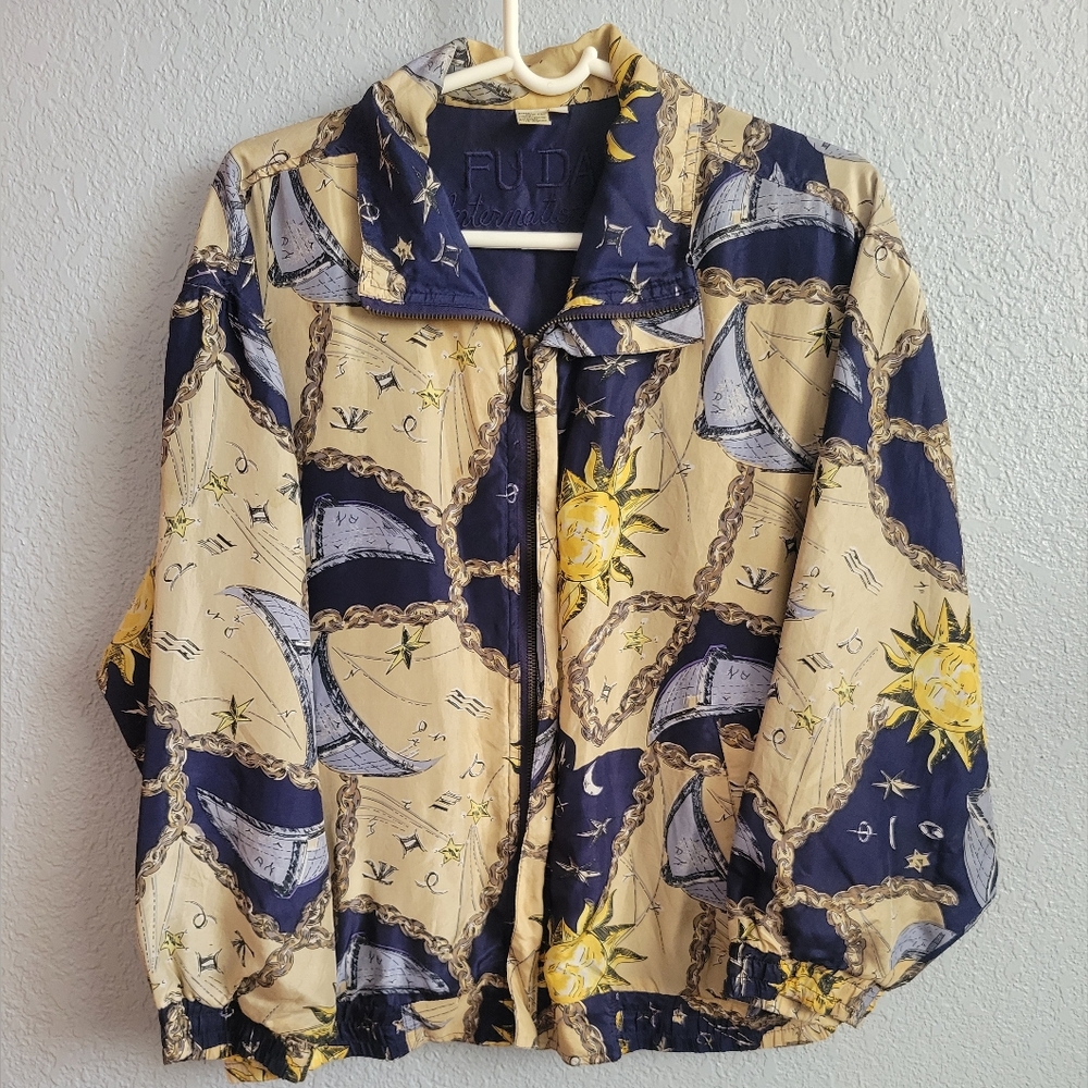 Vintage Sun And Moon Bomber Jacket